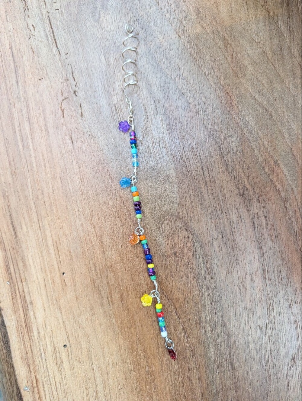 Handmade Multicolor Beaded Flower Hair Jewelry - Women Jewelry